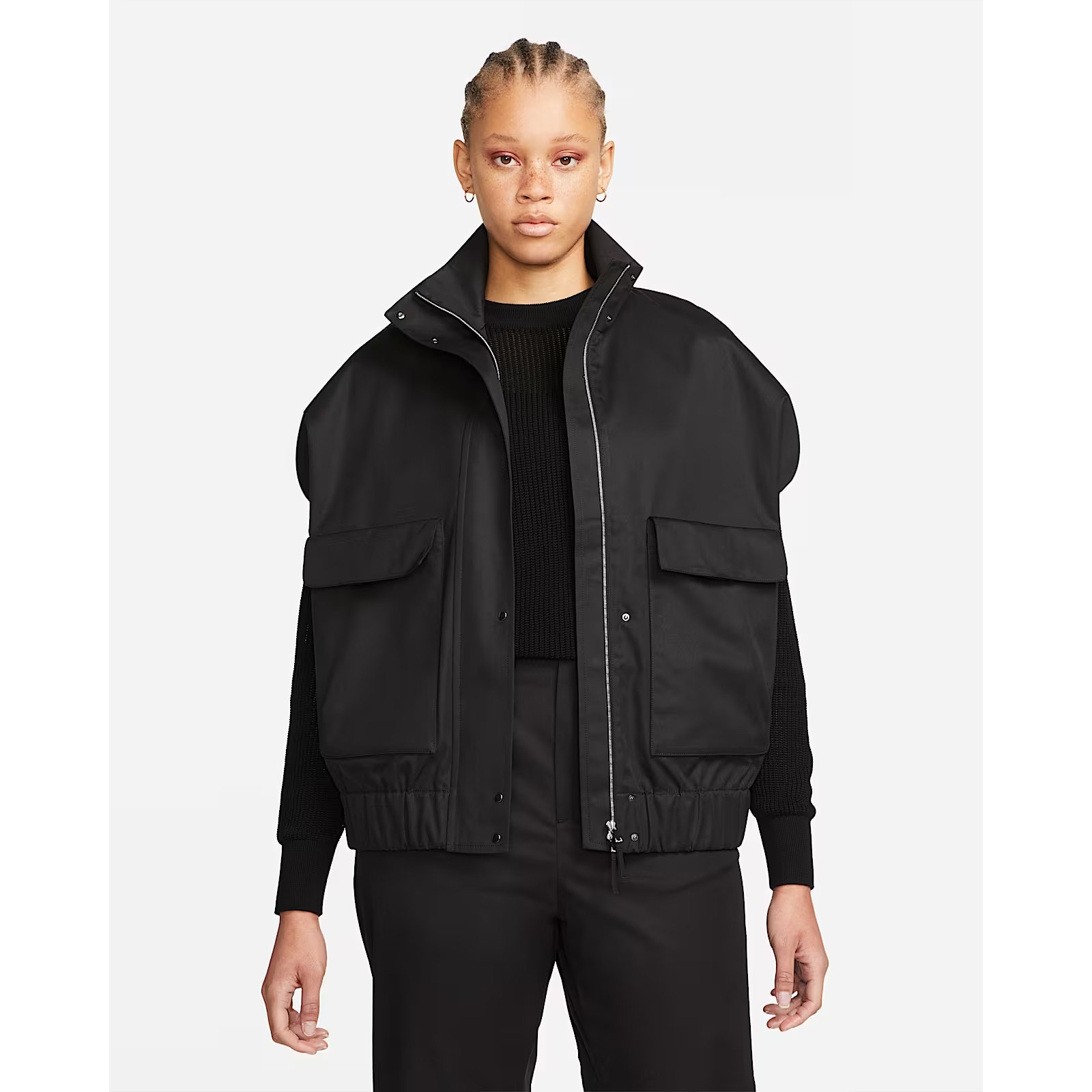 Nike Every Stitched Considered Esc Sleeveless Jacket Flap Pockets Zipper Vest